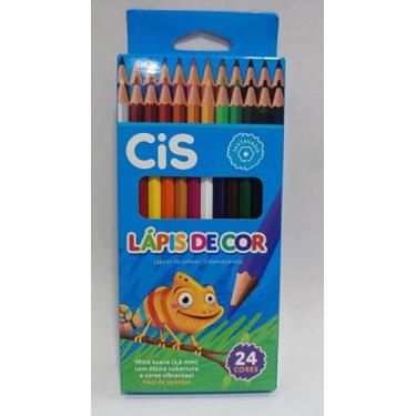 Imagem de Lápis De Cor 24 Cores Plastic Cis - SERTIC, MODELO 1