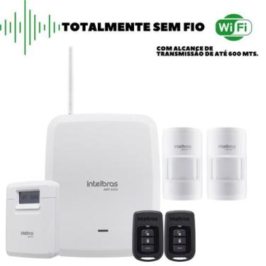 Imagem de Kit Alarme Amt 8000 Intelbras C/ 2 Sensores De Presença Pet