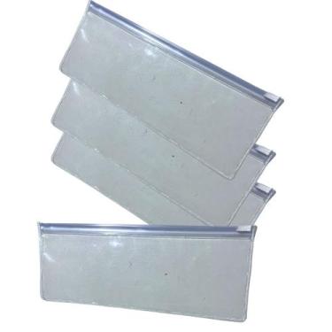 Imagem de Embalagem Multiuso PVC Retangular Zíper 22x9cm Kit 30unds - Embalagens