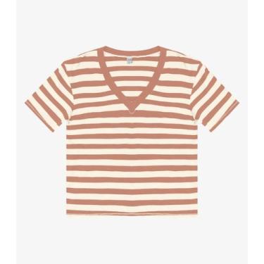 Imagem de Blusa Feminina em Ribana de Viscose Rovitex Marrom, GG, Marrom