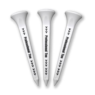 Imagem de Camisetas de golfe Subetee longas de plástico com ponta deslizante de teflon para viagens mais longas, pacote com 3, branco, 9,5 cm, SUBE-L-WH – Acessórios de golfe, feitos no Japão