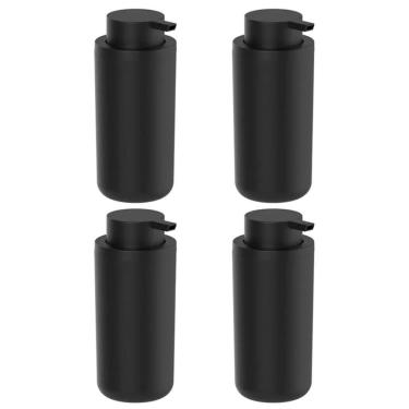 Imagem de 4X Dispenser De Parede Sabonete Detergente Ou Preto 500Ml