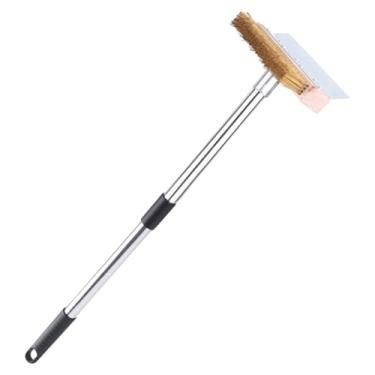 Imagem de IEUDNS Escova de Limpeza para Forno de Pizza com Escova de Arame de Cobre para Grelha, Acessório Profissional para Restaurantes, Haste de aço Inoxidável Resi, 0,8m