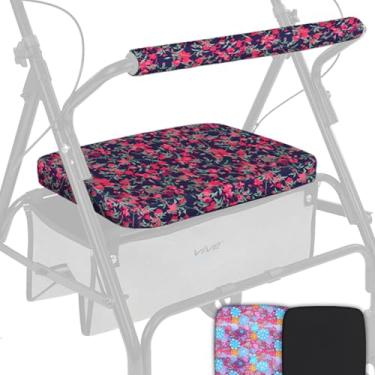 Imagem de Vive Capas de assento e encosto para andador Rollator - Acessórios removíveis e laváveis para idosos - Conjunto de capa universal, fácil de instalar - Design especial, ótimo presente para idosos