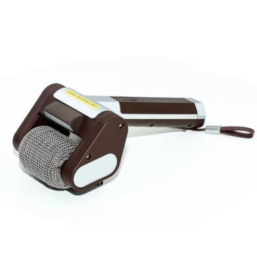 Imagem de Limpador de grelha elétrica sem cerdas com cabeça de rolo SUS para uso externo, escova de grelha sem fio para churrasco com luz LED, ferramenta de limpeza motorizada de churrasqueira