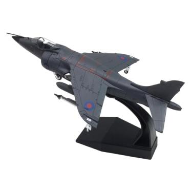 Imagem de simhoa Modelo de avião a jato em escala 1/72, feito em metal fundido, brinquedo realista com suporte de exibição para TV, armário, cafés ou quarto.