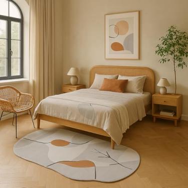 Imagem de Tapete Decorativo Orgânico Abstrato Irregular para Sala - Outono 80x160cm