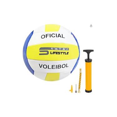 Imagem de Bola de Vôlei Oficial, PVC e Vinil, 22cm de Diâmetro, 280g, Cores Sortidas, para Quadra, Praia e Rua