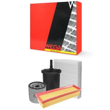 Imagem de Kit Troca de Filtros Logan Sandero 1.0 16V 2014 a 2017 Flex - Wega