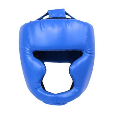 Imagem de Zxpjkyu Protetor de Cabeça Respirável E Macio para Boxe, Ideal para Taekwondo, Kickboxing E, Crianças Azul