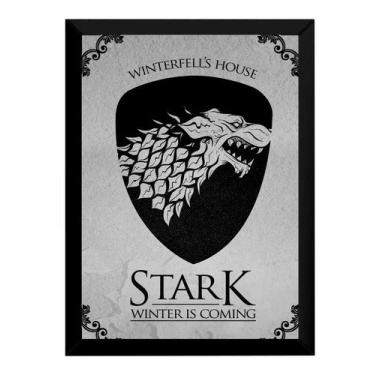 Imagem de Quadro Game Of Thrones House Stark Moldura 44x33cm