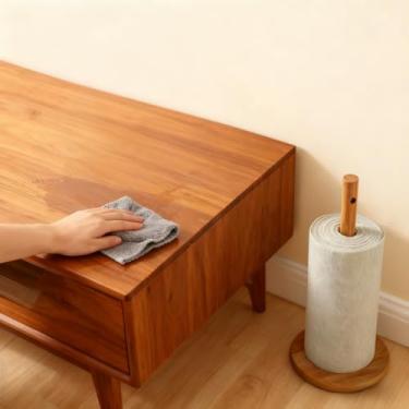 Imagem de 1 Panos de limpeza de cozinha descartáveis, 20 folhas por rolo, design removível - Super absorvente, seco e molhado, uso duplo para lavar louça, bancadas e pias, cinza