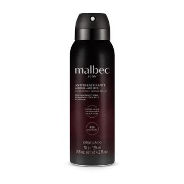 Imagem de Desodorante Antitranspirante Aerossol Jato Seco Malbec Icon 75g 125ml 