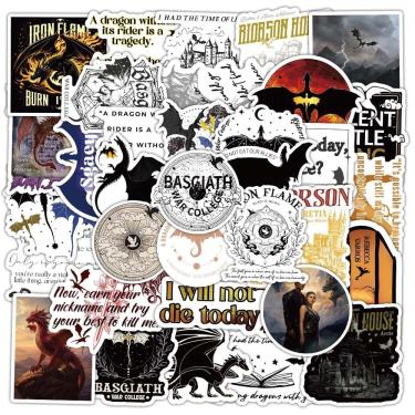 Imagem de Adesivos Fourths Wings, vinil impermeável, anime, 50 unidades/lote