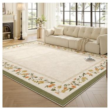 Imagem de SPXMQSS Tapetes laváveis para sala de estar, antiderrapante que não derruba, tapete resistente a manchas para quarto, sala de jantar, sala de estar, escritório B 200 x 300 cm