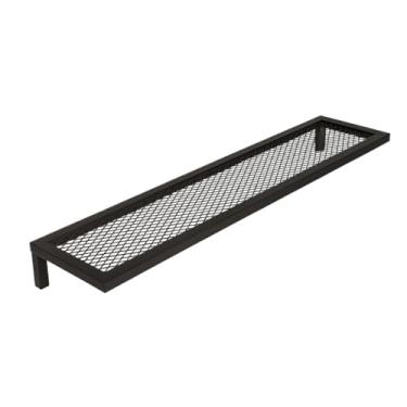 Imagem de Prateleira Industrial Telada de Parede Preta em Aço Para Cozinha Comércio Escritório Lavanderia Sala(100x20)