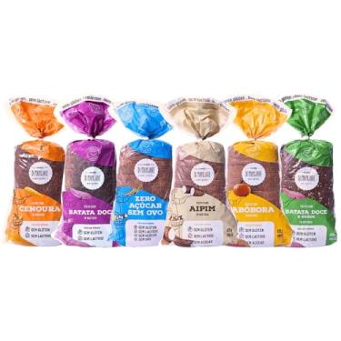 Imagem de Kit 6 Pães Variados Sem Glúten e Sem Leite 420g (Zero Açúcar, Aipim, Cenoura, Batata Doce e Abóbora)