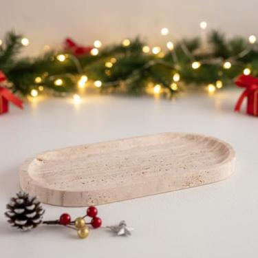 Imagem de qmmp Bandeja de mármore travertino natural