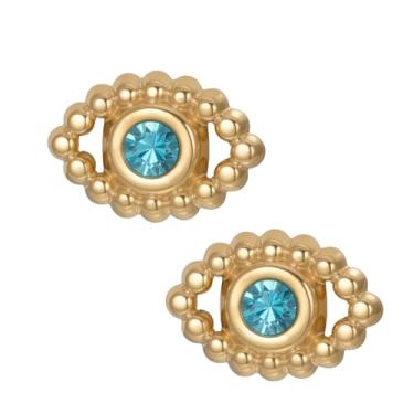 Imagem de Brincos minimalistas de strass azul olho turco para mulheres e homens, lindos olhos de diabo, cristal de aço inoxidável, cartilagem de hélice, minúsculos, piercing de orelha, tragus, joias modernas