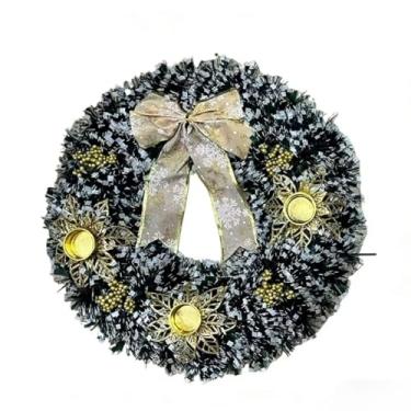 Imagem de Coroa de Natal 45 cm Decorativa Festiva, Ideal para Portas de Apartamento e Casa(guirlanda:45cm)