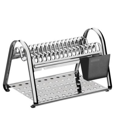 Imagem de Escorredor De Pratos Tramontina Louça Em Aço Inox 16 Pratos - Tramonti