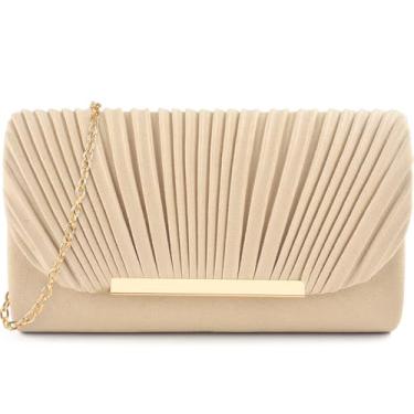 Imagem de TINDTOP Bolsas de mão femininas para noite para festa de casamento formal, coquetel, formatura, bolsa de ombro transversal, B nude