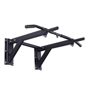 Imagem de Barra de puxar montada na parede barra de queixo para ginástica interna em casa conjunto de torre elétrica equipamento de treinamento suporte de mergulho fitness