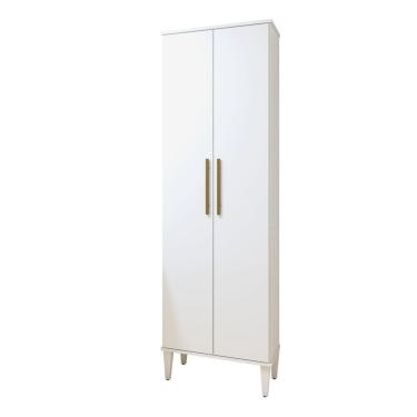 Imagem de Armário Multiuso Recife 2 Portas 5 Prateleiras - Kaiki Móveis Branco