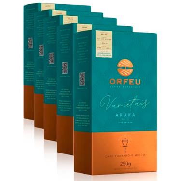 Imagem de Café Moído Premium Orfeu Arara Kit 5 Pacotes de 250g
