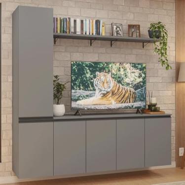 Imagem de Rack Suspenso para Tv até 70 Polegadas + Prateleira 200cm Nice Madesa 01