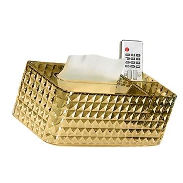 Imagem de Zerodis Suporte para Caixa de Lenços Suporte para Lenços Design Tampa para Caixa de para Dispensador de Guardanapo Retangular de Boca Larga para Colocar Caneta de Controle Remoto Pincéis de (Âmbar