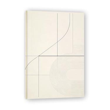 Imagem de Equilíbrio na simplicidade Arte em tela minimalista: Serenidade tons neutros grande área em branco para decoração de espaço calmo 50 x 75 cm emoldurado