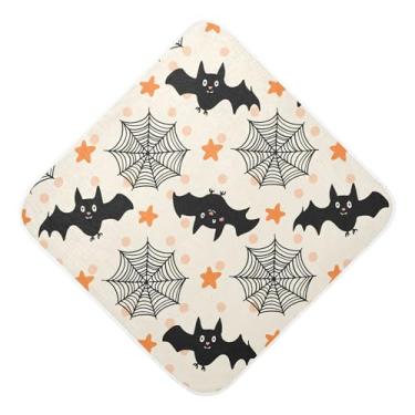 Imagem de Burbuja Toalha de banho de bebê Bats Webs - Toalha com capuz de musselina macia e absorvente para recém-nascidos, 76 x 76 cm