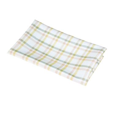 Imagem de Caminho de Mesa em Microfibra com Estampa Digital Xadrez, Tons Pásteis, 130x40cm, Secagem Rápida, Moderno