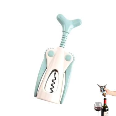 Imagem de PLAYTHROUGH Saca-rolhas de asa, abridor de garrafa de vinho ergonômico, saca-rolhas de aço inoxidável para casa, bar (verde claro)