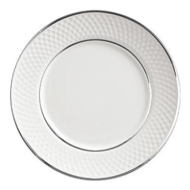 Imagem de Sousplat Relevo Silver Filete Ouro 34 Cm Cerâmica Alleanza - Alleanza 