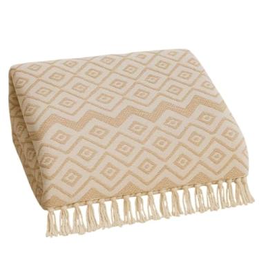 Imagem de Manta de Algodão Grande para Sofá Casal King 3,00X1,80M Grande 2,40X1,80m Pop pequena 2,20X1,50M sua casa(CARAMELO tambaba 2.4x1.8M)