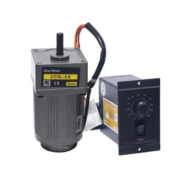 Imagem de S25HH0 Motor redutor de engrenagem CA 6W 220V 6,9RPM-415RPM 2IK6GN-C 2GN15K com regulador de velocidade ajustável CW CCW motor monofásico (controlador CCW CCW, 2GN20K 0-62RPM)