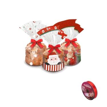 Imagem de Kit Saco Panetone 500g Cromus 25x35cm + Fita Cetim Rolo 15mm x 50mts