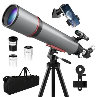 Imagem de Telescópio para adultos de alta potência: telescópios astronômicos para observar a lua e os olhares