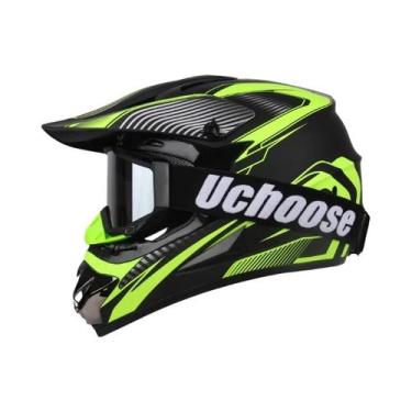 Imagem de Capacete De Motocicleta Feminino Adulto Certificado DOT Kask Cross Dow