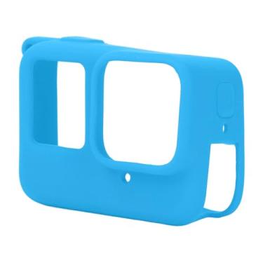 Imagem de Cryfokt Ace Pro Silicone Case Lens Cap Capa Protetora à Prova D'água à Prova de Choque Fácil de Limpar para Usuários de Câmeras de Ação (Azul)