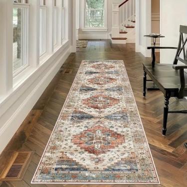 Imagem de HGTRH Tapete para corredores antiderrapante tapete de corredor longo lavável na máquina tapetes de cozinha corredor corredor tapetes estreitos para entrada tapetes com suporte de borracha B 70 x 280