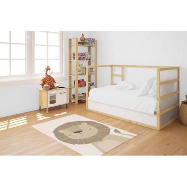 Imagem de Tapete Decorativo Para Quarto de Bebê - Leão Retangular