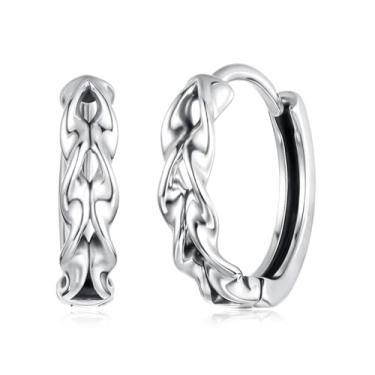 Imagem de GemKing BSE1198 Brincos românticos com gancho de laço, Prata esterlina, Sem Pedra Preciosa