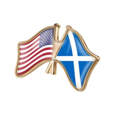 Imagem de QTAOEIONG Bandeiras dos Estados Unidos, EUA, América, EUA e muitos outros países, broche de liga de amizade com cruz, 1.3x0.9inch/32x23mm, Metal, Sem Pedra Preciosa