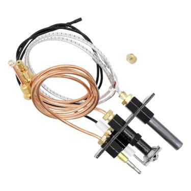 Imagem de Denkuhin 10002264 Conjunto de piloto de propano e gás natural substitui 10002265, LP NG Piloto de 3 vias para Majestic, Temco, Vermont Castings Dutchwest, lareira e fogões (inclui bocal NG grátis)