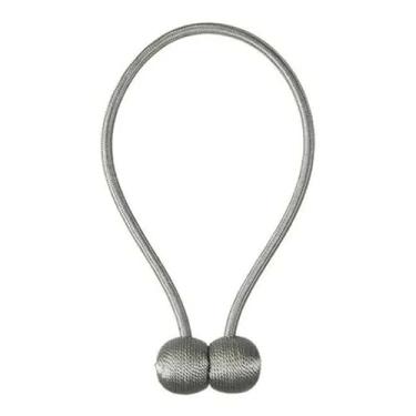 Imagem de Enfeites De Cortina Prendedor Magnetico Gruda com Imã 38cm para Sala Quarto Escritório(Redondo,Cinza)