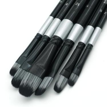 Imagem de Conjunto de pincéis artísticos, 6 pincéis artísticos para pintura de guache em aquarela a óleo acrílico