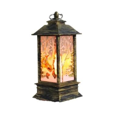 Imagem de Lanterna LED Festiva Boneco De Neve Papai Noel Rena Luz Noturna Decora